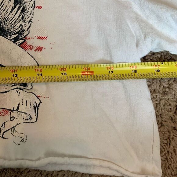 Cabela’s White Cropped Short Sleeve GM Medium Tee T Shirt Eagle Flag - Picture 6 of 7